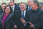 Prezydent RP Bronisaw Komorowski w Zamociu, wizyta na Rotundzie i spacer Starwk